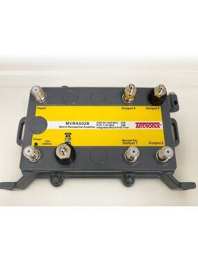 Antronix MVRA502B MoCA Residential Amplifier 4-Port + 1 VoIP Port w/ Power Suppl
